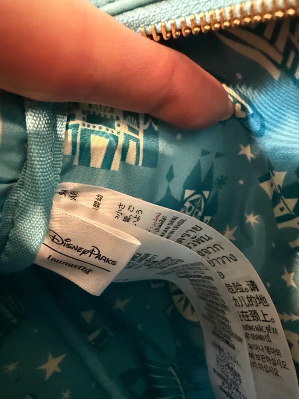 Loungefly “Play in the Parks” Mint Green Disney Parks Tea Cup Mini Backpack - Picture 6 of 6